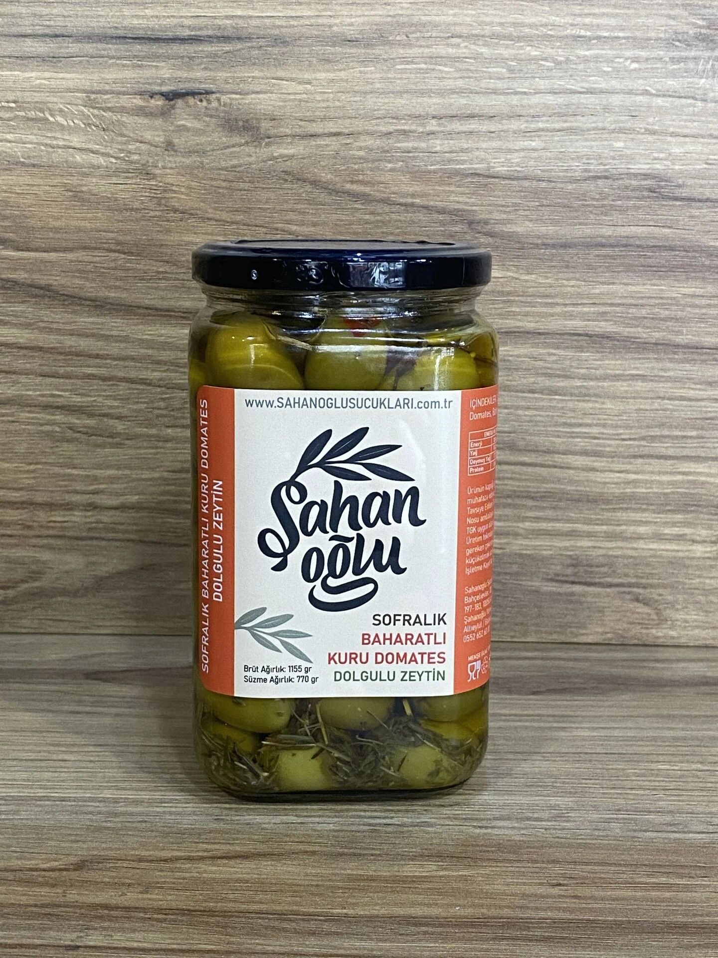 Şahanoğlu Kuru Domates Dolgulu Yeşil Zeytin