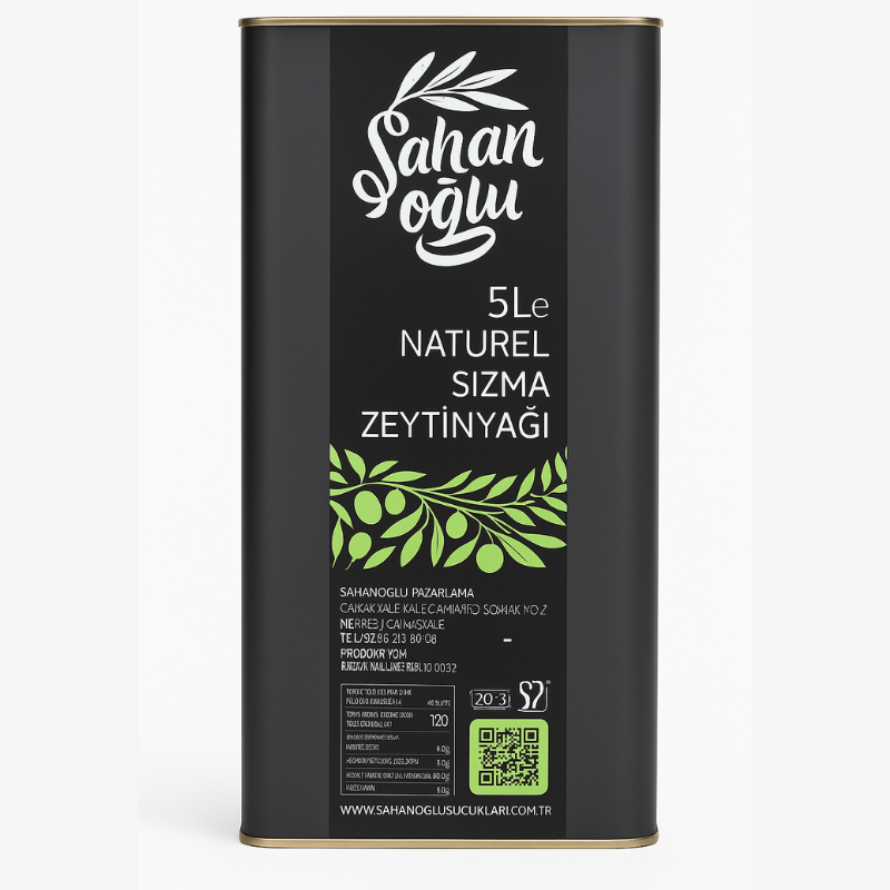 Erken Hasat Soğuk Sıkım Natürel Sızma Zeytinyağı 5 Lt